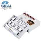 Widely used 8pcs stainless steel whisky ice cube set