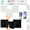 wifi touch glass panel smart home wall light remote controlled smart switch