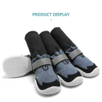 Winter Warm Reflective Waterproof Dog Shoes Pet Shoes With Anti-Slip Rubber Outsole