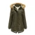 Import Women cotton-padded jacket and fleece mid-length detachable hood fur collar winter warm and fleece coat from China