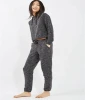 women cotton pajama set with top and pants sleepwear
