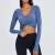 Import Women V-neck Long Sleeve Clothes Sports T-shirt Gym Training Workout Running Quick Dry Crop Top Fitness Yoga Shirts from China