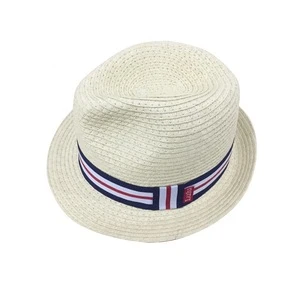 Women white color church paper bowler formal hat for sale