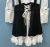 WomenHot Sales  Maid Uniform Anime Long cos Dress Black and White Apron Dress Lolita Dresses Cosplay Costume