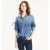 Import Womens Denim Shirt Long Sleeve Slim Fit Casual Girls Jeans Tops Shirts New Design from China