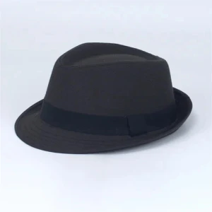 Woolen goods black bowler hat high quality business party fedora hat children hats for boy