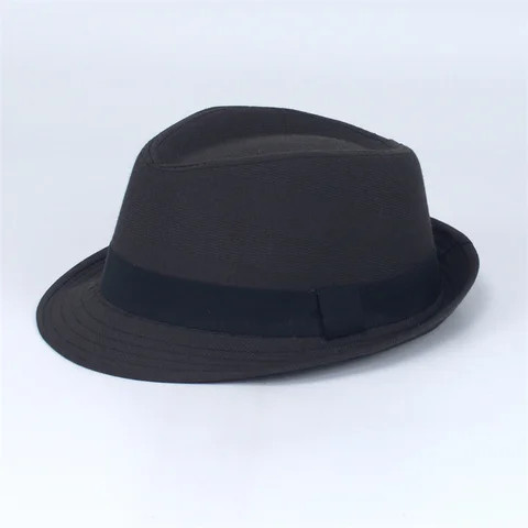 Woolen goods black bowler hat high quality business party fedora hat children hats for boy