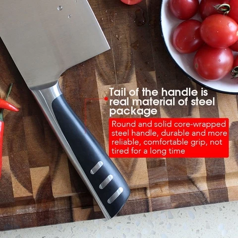Yangjiang factory professional 7 inch stainless steel meat cutting cleaver knife