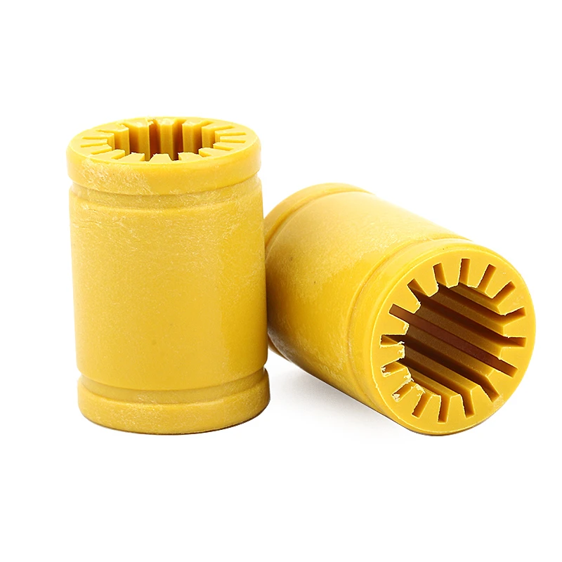 Yellow engineering plastic linear bearing oil-free wear-resistant self-lubricating linear bearing LM6 LM8 LM10 LM12 LM16 LM20