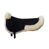 YIXING FUR Real Sheepskin Custom Soft and Durable Horse Riding Jumping saddle pad Suede Shearling Half Pad