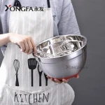 YongFa Non Slip Colorful Silicone Bottom Stainless Steel Mixing Bowls Set of 3-6 With Lids