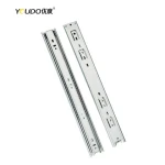 YOUDO 45mm Telescopic Channel Normal Drawer Slides 3 Fold Ball Bearing Drawer Runners Furniture Fittings