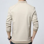 ZY0709A  Leisure thin zipper pure color cotton jackets men
