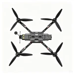 18 Inch Fiber Optic Version Heavy Lift FPV Quadcopter, 12S High Payload Long Endurance Cargo Drone
