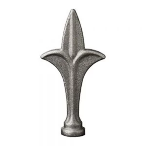 metal decorative component post top for fence and gate wrought iron spearhead forged steel element