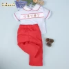 Reindeer & candy smocked boy set clothing – BB2777