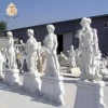 Factory sale garden decor marble sculpture white stone four seasons goddess statue