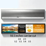 18.5 Inch Cuttable Stretched Bar LCD Display | 500-1000nits
