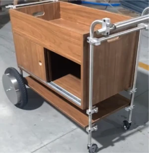 Custom Stainless Steel Multi-Layer Hotel Serving Trolley – Non-Standard, Made-to-Order