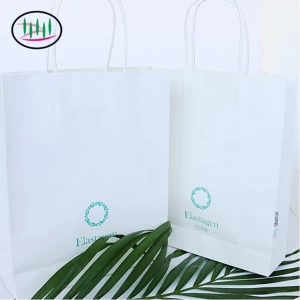 CMYK Printing Wholesale Price Custom Logo Printing Handle Kraft Paper Bag