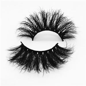 Dramatic long 25mm real mink eyelashes factory wholesale cruelty free handmade 3D mink lashes