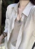 Casual Linen-Blend Oversized Shirt, Women's Lightweight Breathable Loose Blouse for Daily Wear