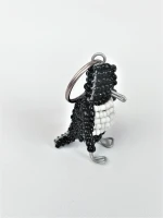 Wire Beaded Penguan Key ring