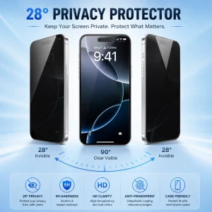Auriver 28 degree privacy screen protector