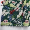 Green printed fabric with fresh style  polyester spandex scrub fabric