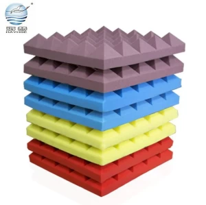 factory price pyramid shape noise insulation foam sheet soundproof wall board for studio