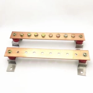 Copper Busbar/Earth Bar with M10 Fittings and Insulators (50mm X 4mm) Factory Price China Supplier