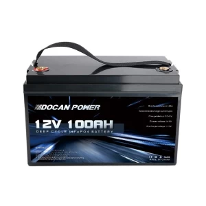 Docanpower LFP120 Lithium iron pack deep cycle lifepo4 12V 120ah battery for solar energy storage