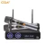 Import CQA UHF Dual Channel Professional Handheld Wireless Microphone,Dual Professional Dynamic Mic Handheld plastic Mic for karaoke/home KTV/stage/karaoke from China