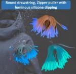 High Quality Round Drawstring, Zipper Puller With Luminous Silicon Dipping