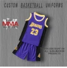 Basketball Team Uniform With Custom Name And Number