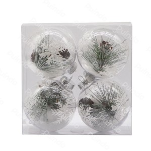 Puindo Custom Clear Christmas Tree Hanging Decorations Ball Gift Box L30