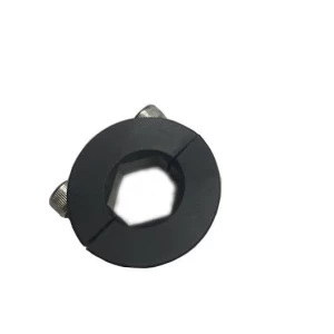 1/2″ Hex Bore Black Anodized Aluminum Two-Piece Shaft Collar
