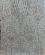 Luxury heavy beaded & sequins fabric for wedding /bridal dress , party dress