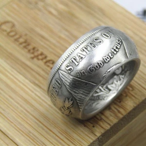 90% Silver Morgan Silver Dollar Coin Ring 'Eagle' Handmade In Sizes 8-16