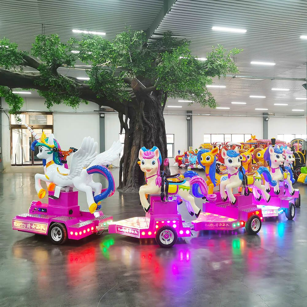 Buy 11 Seats Electric Trackless Train Mini Ride Kids Train from Henan ...