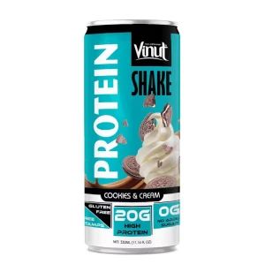 Ready to Drink Protein Shake with Cookies and Cream VINUT 330ml Free Sample Customized Design OEM ODM Service Private L