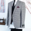 Men Suits Latest Design black square type Suit Men's Suits 3 Pieces