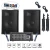 Import 1000W 2X12"Subwoofer portable PA speaker system BT TWS karaoke sets 6 channel powered mixer wireless Mic bocina parlant from China
