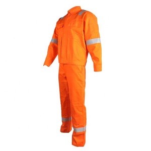100% cotton FR anti flame fire suit jacket pants for mining industry more than 50 washing time