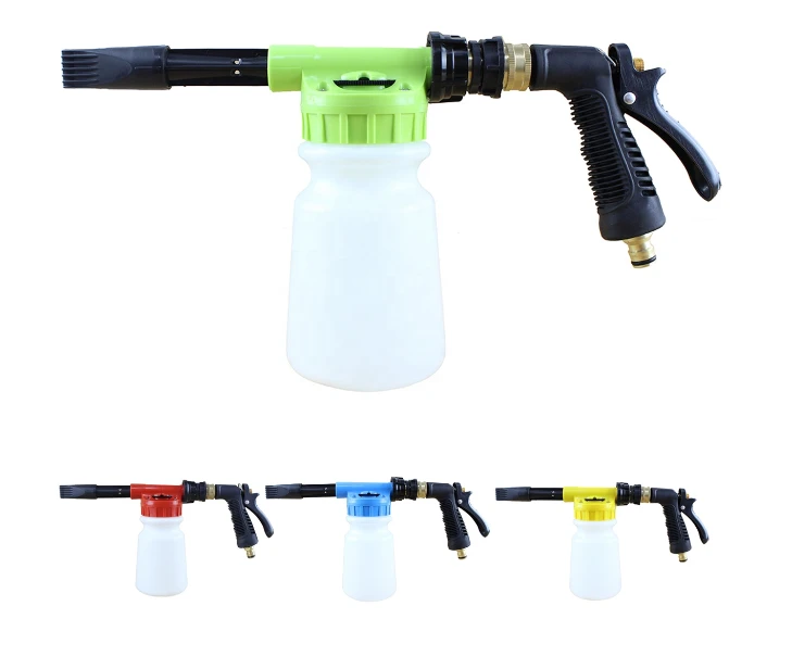 1000ml Car Wash Metal Handle Snow Foam Bottle Garden Hose Nozzle Water Spray Lance Adjustable Plastic Pot Garden Water Gun