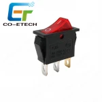 10A 220V ON-OFF KCD3 Rocker Switch 13.5*31mm 3Pin With Light