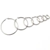 10pcs 15-55mm Stainless Steel Earrings Loop Hoops Open Earring Hooks Base Ear Ring Circle Diy Jewelry Findings Accessories