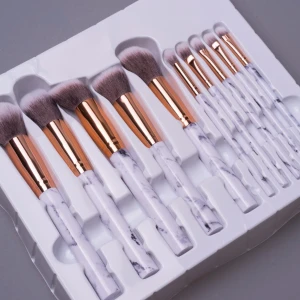 10PCS Professional Marble Makeup Brush Set Cosmetic Brush
