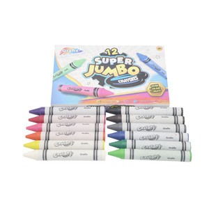 12 Colors Super Jumbo Crayons EN71 Certificated Kids Grafix Wax Crayons