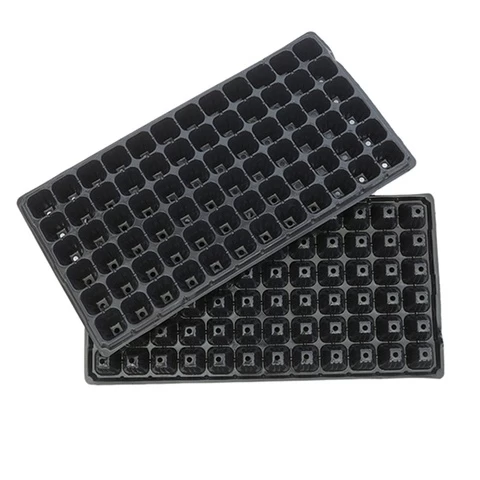 128Cells Plant Germination Nursery Tray Durable Square Garden Vegetables Flower Growing Seedling Trays long seeding plastic tray